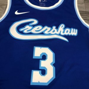 Men's Los Angeles Lakers Anthony Davis #3 Royal 2020 Jersey - Hardwood Classic
