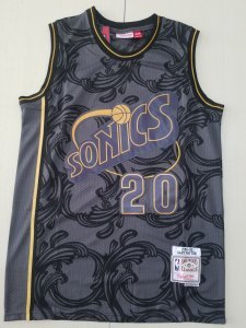 Seattle SuperSonics 20 Gary Payton Black 1995