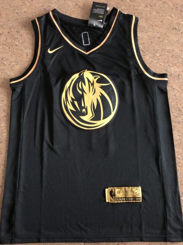 dallas mavericks black and gold jersey