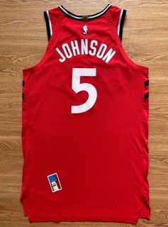 Stanley Johnson Toronto Raptors Game Worn Used GU NBA Jersey Nike MGG NBA Japan