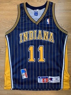 Jamaal Tinsley Size 40 EUC Champion Authentic Indiana Pacers NBA Jersey Vintage