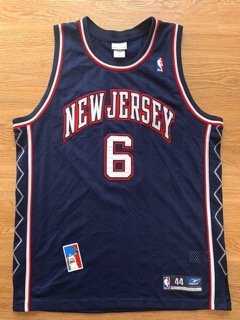 Kenyon Martin New Jersey Nets Authentic NBA Reebok Size 44 Mens Large Navy Kidd