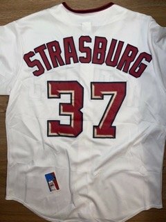 Stephen Stratsburg Washington Nationals White MLB Jersey size M Mens Medium #37