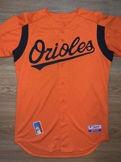 Baltamore Orioles Majestic Authentics Procut Orange #18 Jersey Mens Size 44 Large