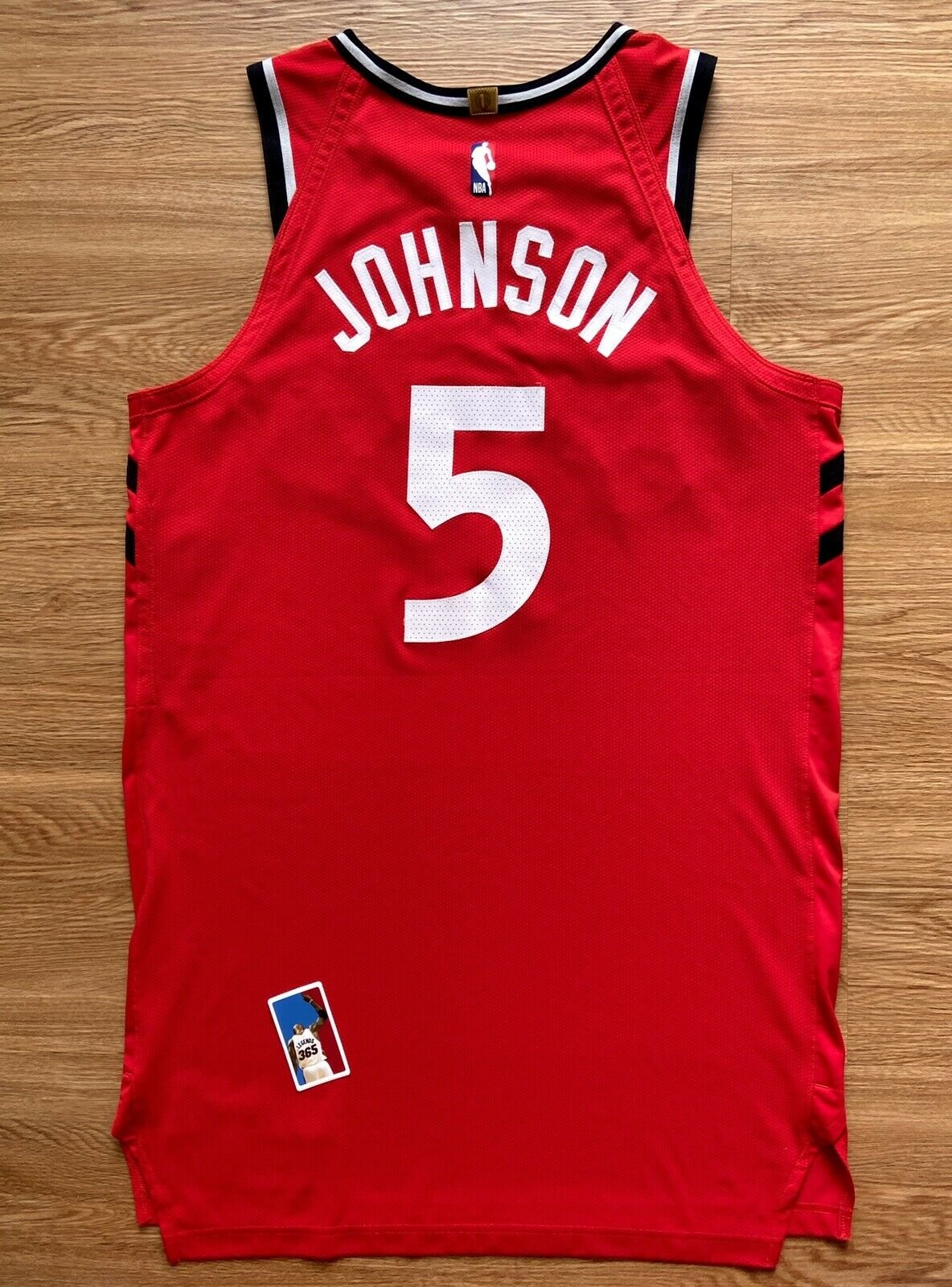 Stanley Johnson Toronto Raptors Game Worn Used GU NBA Jersey Nike