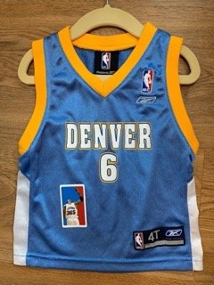 Kenyon Martin Reebok Denver Nuggets Toddler Jersey Blue melo Basketball Size 4T
