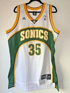 Kevin Durant Size L Seattle Supersonics Swingman Nba Adidas Authentic Jersey 35