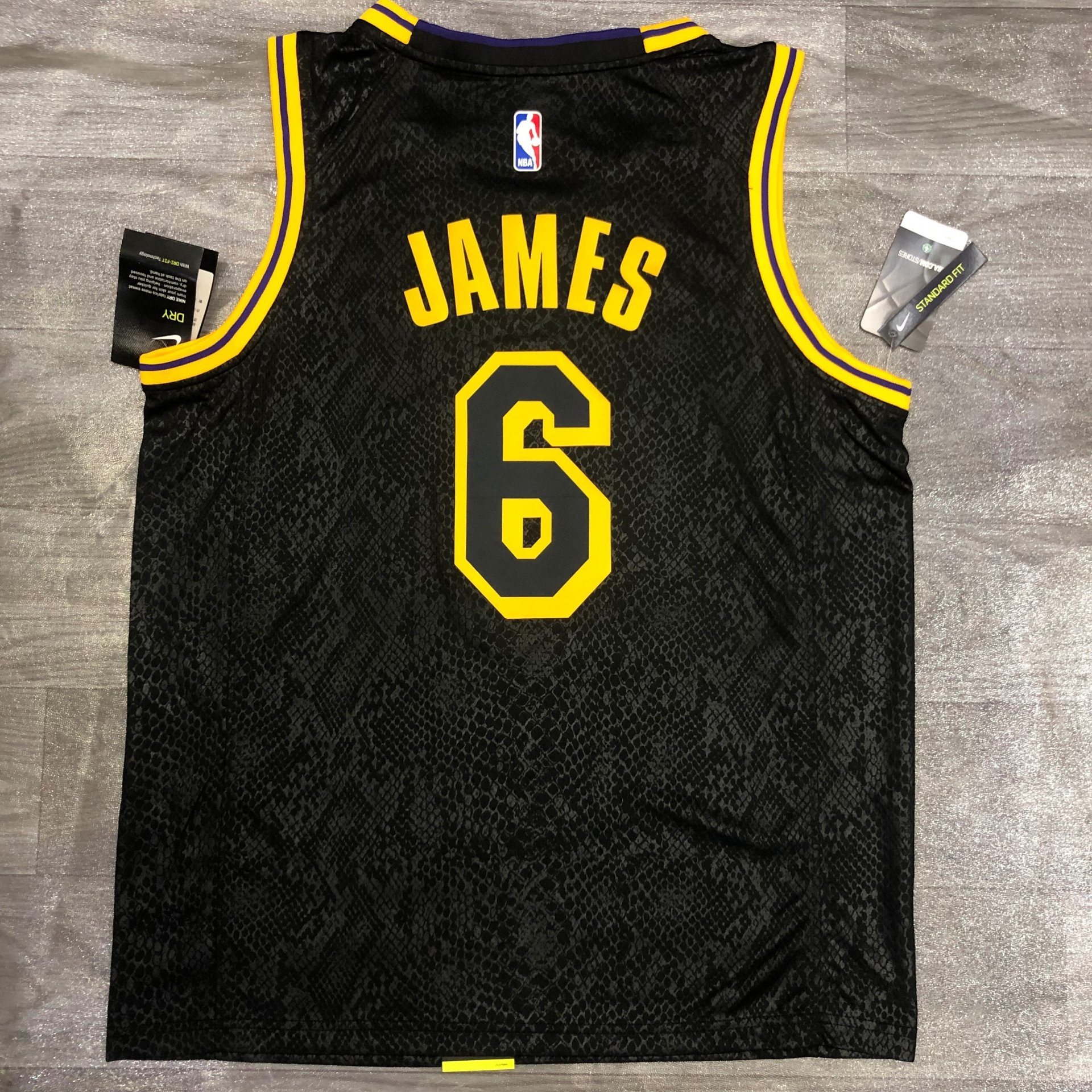 black 6 on lakers jersey