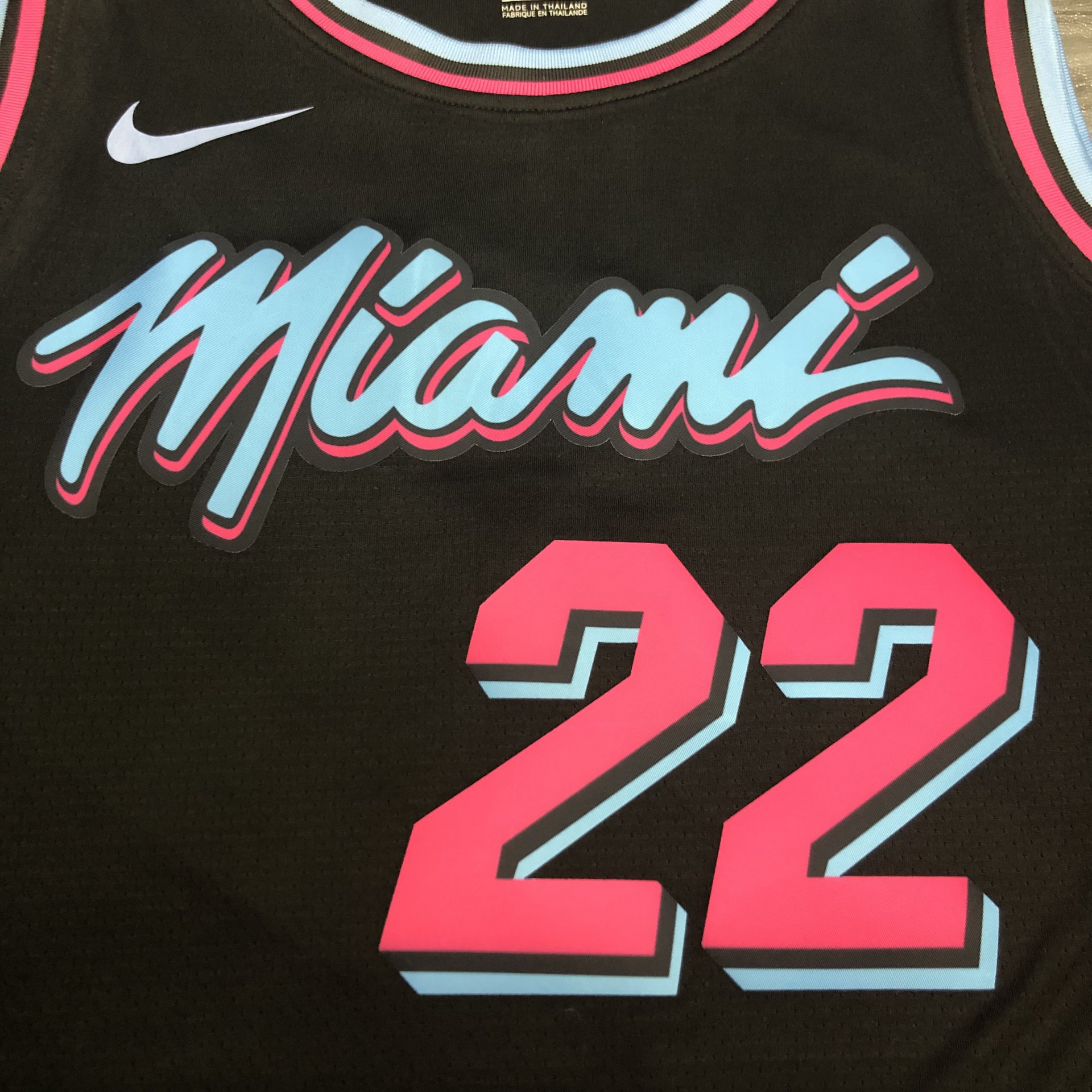 Nike Men's 2021-22 City Edition Miami Heat Jimmy Butler #22 Black