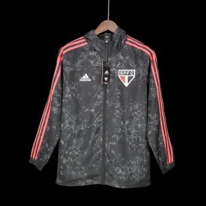 2021-2022 Windbreaker Sao Paulo Black Pattern S-2XL