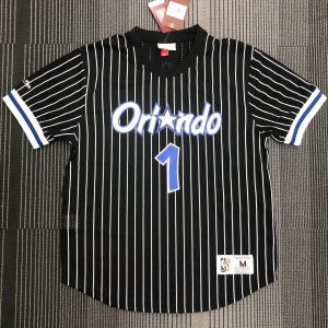 Tracy McGrady - Orlando Magic / Black stripped Mesh top