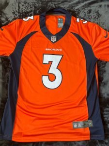 Russell Wilson Mens L Orange Denver Broncos NFL jersey
