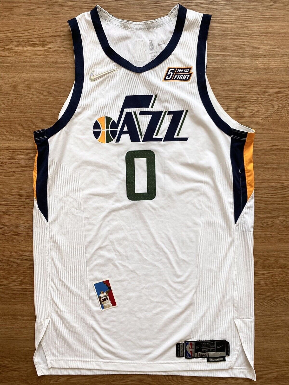 Eric Paschall Utah Jazz Game-Used #0 White Jersey vs. Golden State Warriors  on February 9 2022