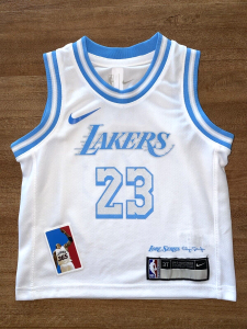 Lebron James LA Lakers Size 3T City Edition 2021 Nike Toddler NBA Jersey White