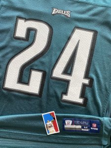 Nnamdi Asomugha Philadelphia Eagles NFL Jersey Size M Reebok Green Mens Cal #24