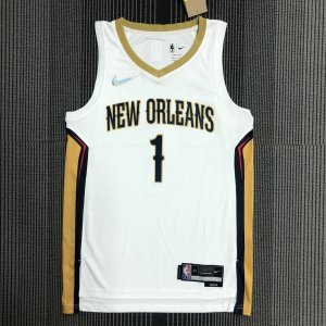 New Orleans Pelicans - White No. 1 Zion Williams