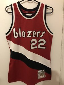 Mitchell & Ness Clyde Drexler Red Trailblazers Authentic Jersey