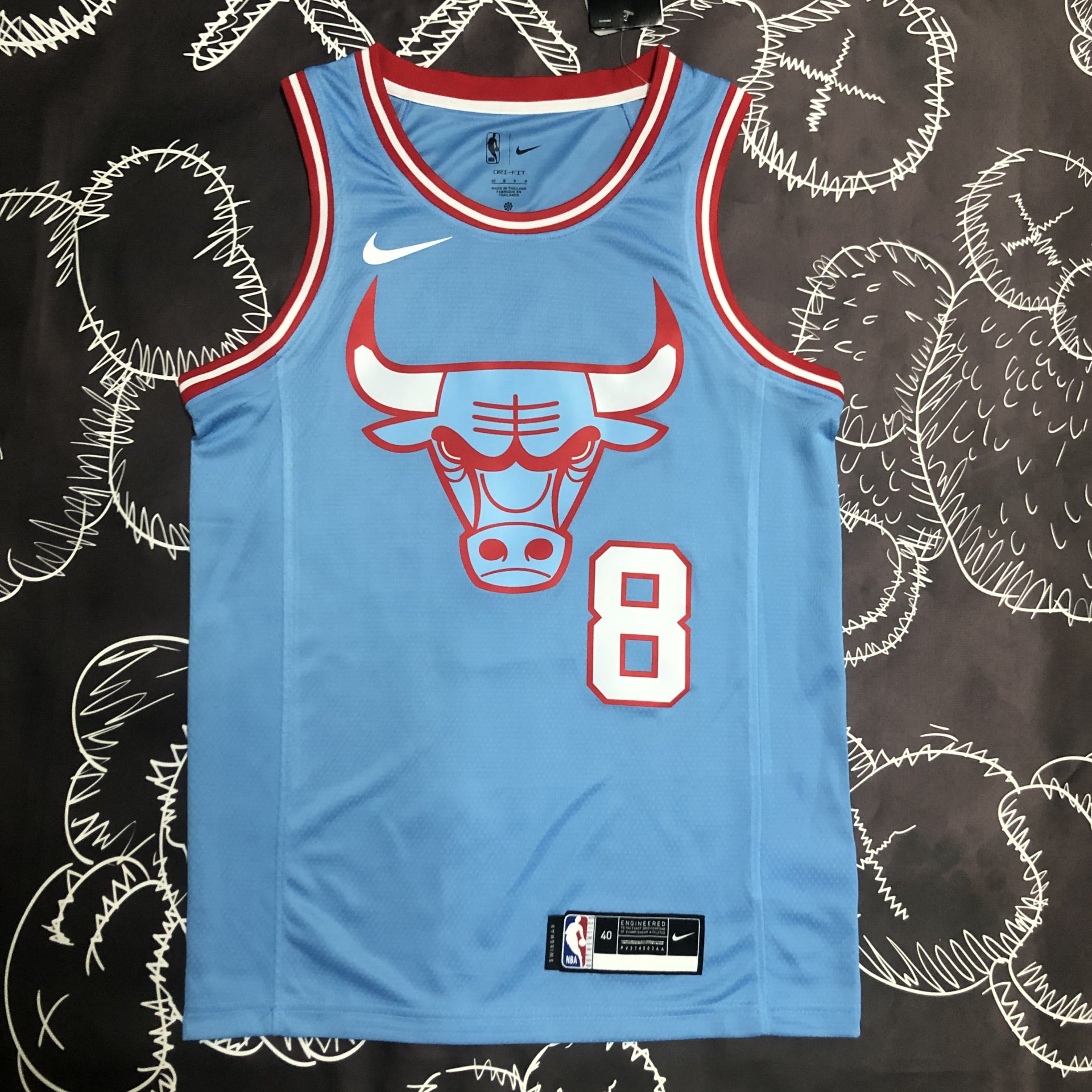 Men's Chicago Bulls Zach LaVine Nike Blue 2019/20 City Edition