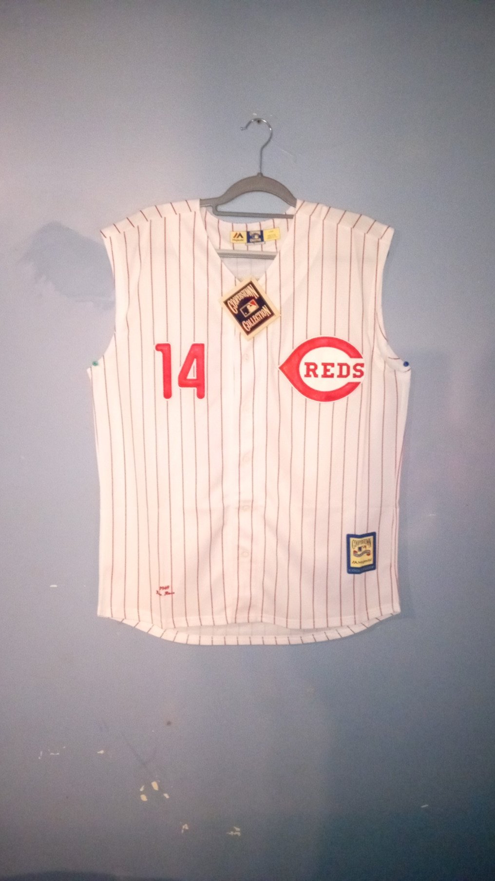 Majestic 1969 Cooperstown Collection Pete Rose Sleeveless Jersey