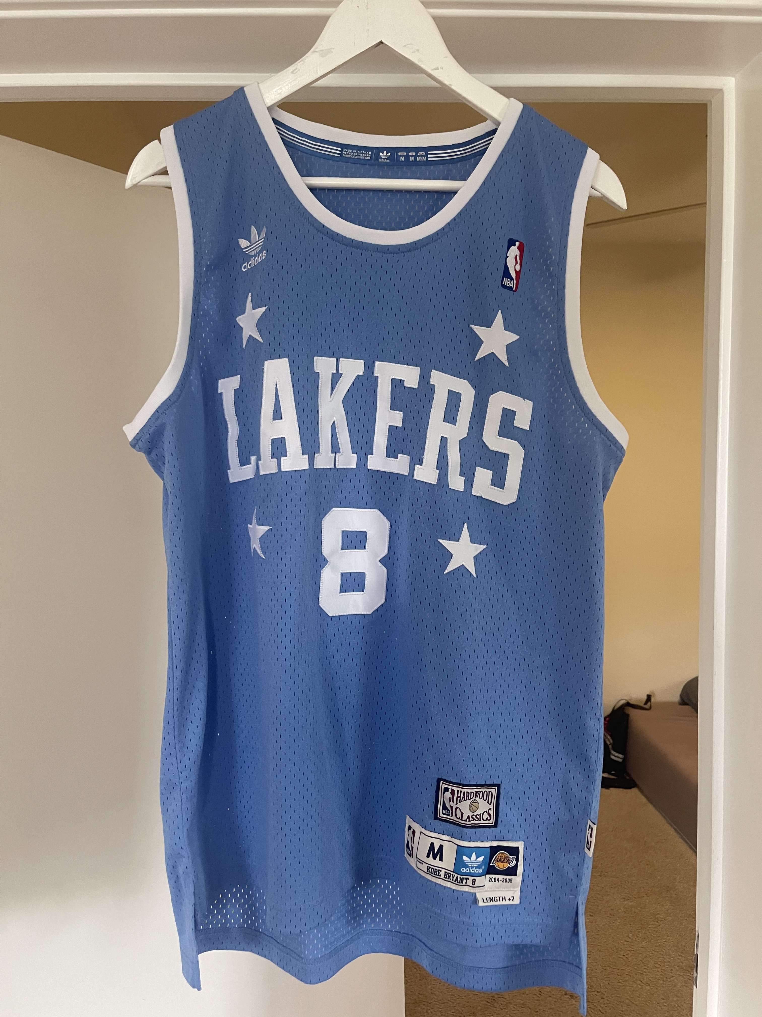 Lakers Kobe Bryant Adidas Royal Blue Hardwood Classics Jersey