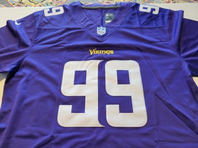 DANIELLE HUNTER MINNESOTA VIKINGS PURPLE HOME MEN XL JERSEY. NEW