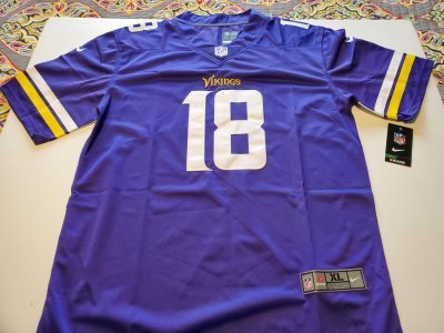 JUSTIN JEFFERSON MINNESOTA VIKINGS PURPLE HOME MEN XL JERSEY. NEW. STITCHED