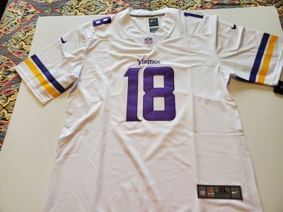 JUSTIN JEFFERSON MINNESOTA VIKINGS WHITE AWAY MEN XL JERSEY. NEW. STITCHED