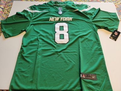 AARON RODGERS NEW YORK JETS GREEN HOME MEN XL JERSEY. NEW. STITCHED