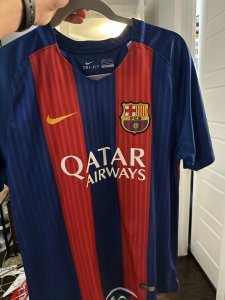Barcelona 2016-17 Home Qatar Nike Authentic Messi Jersey