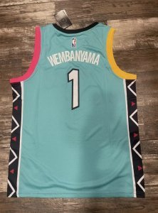 Victor Wembanyama Blue San Antonio Spurs City edition Jersey STITCHED NEW