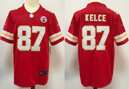 Travis Kelce #87 Kansas City Chiefs Red Game Jersey Home Jersey