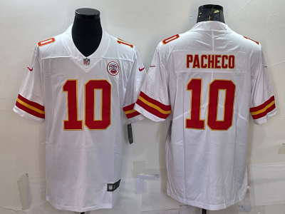 Pacheco #10 Kansas City Chiefs White Game Jersey Away Jersey