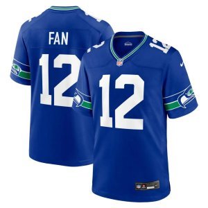 12s Seattle Seahawks Nike Throwback Player Game Jersey Royal
