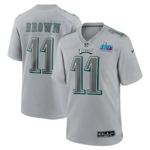 A.J. Brown Philadelphia Eagles Nike Super Bowl LVII Patch Atmosphere Fashion Game Jersey Gray