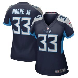 A.J. Moore Jr. Tennessee Titans Nike Women's Player Game Jersey Navy