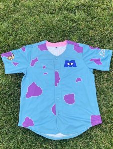 Monster inc, sully, mike wazowski, meme, Disneyland Baseball Jersey, Disney, Custom, Unisex, couples, true to fit