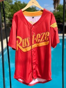 SIZE UP!! Disneyland Baseball Jersey, Cars, Lightning McQueen, 95, Disney, Custom, Unisex,Kachow, true to fit
