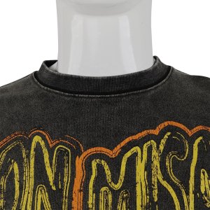 Hip Hop style casual luxury 200gsm acid wash oversize t shirt for men