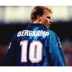 95-96 Arsenal BERGKAMP WRIGHT Top Quality Home Retro Football Jersey custom Long sleeve T-shirt