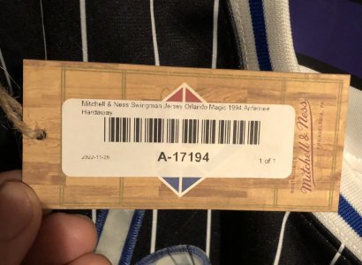 Men's Orlando Magic Penny Hardaway Mitchell & Ness Black 1996/97 Hardwood Classics NBA 75th Anniversary Diamond Swingman Jersey