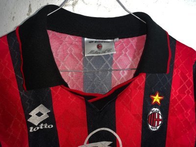 Vintage AC Milan Lotto 95/96 Jersey Home LUTOO OPEL