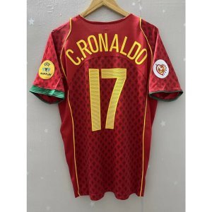 2004 Portugal C.RONALDO Top Quality Home Retro Soccer Jersey