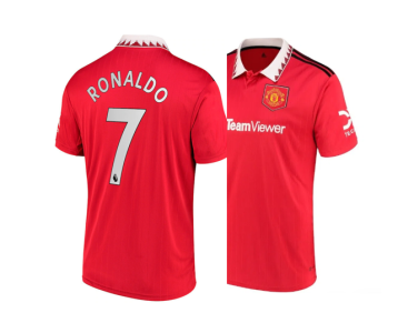 Fanatic Ronaldo Manchester United 2022-2023 Retro Jersey Soccer Jerseys Football Training Uniform Sport Fans Shirt Sports Equipment Football T-shirt Soccer Team Shirt