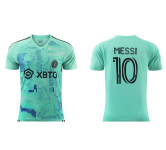 Fanatic Messi Miami Jersey Soccer Jerseys Football Training Uniform Sport Fans Shirt Sports Equipment Football T-shirt Soccer Team Shirt
