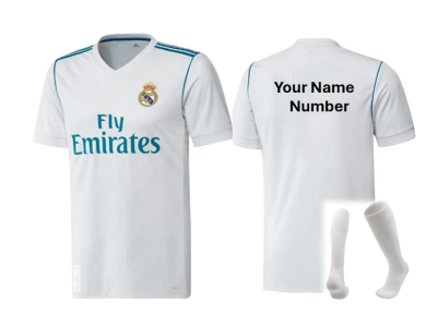 Fanatic Ronaldo Real Madrid 2017/2018 Retro Custom Soccer Jersey Personalized Soccer Jersey kits customized Name Number Customize Sport Shirt Training Soccer Uniforms Unisex Soccer Shirts