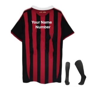 Fanatic AC Milan Ronaldinho, KAKA, 09/10 Retro Custom Soccer Jersey Personalized Soccer Jersey kits customized Name Number Customize Sport Shirt Training Soccer Uniforms Unisex Soccer Shirts