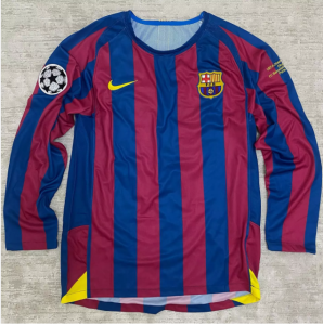 Jersey Ronaldinho Barcelona 2005-06 Retro Soccer Jersey Fans Shirt Football T-shirt Soccer Team Shirt