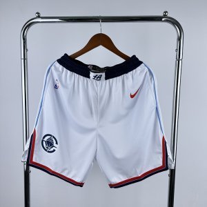 25 season Clippers white shorts