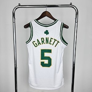 MN retro hot press jersey SW: Celtics 2008 season platinum number 5 Garnett