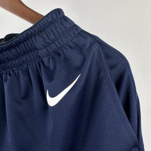 23 season Timberwolves away in navy blue shorts